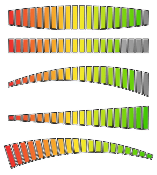 Colored progress bars, progress, strength indicators. vector