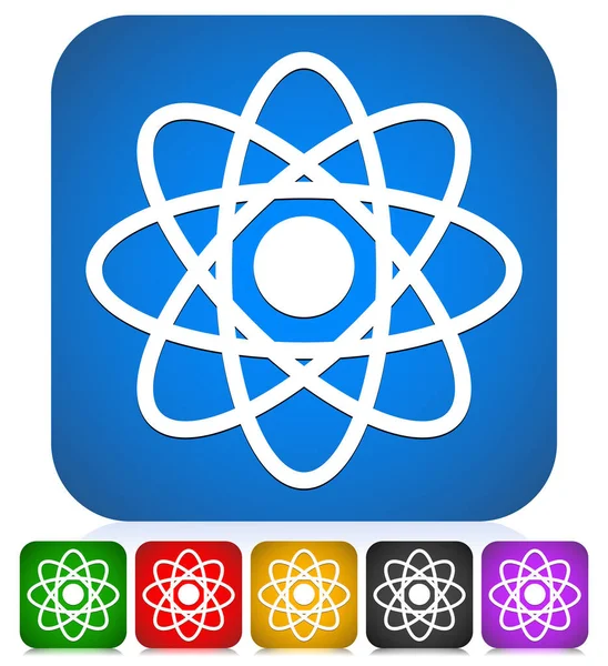 Symboliczne molekuła, atom symbol ikonę dla chemii, biologii, rese — Zdjęcie stockowe