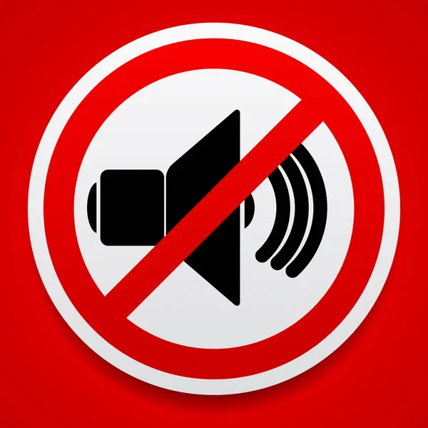Speaker with probition sign. Silence, mute. — Stock Photo, Image