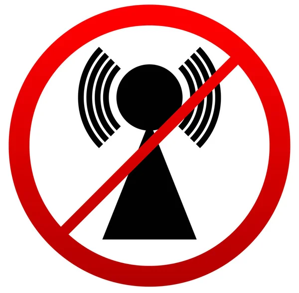 Nessun segnale. Antenna difettosa, nessun concetto di connessione Internet. Ja. — Foto Stock