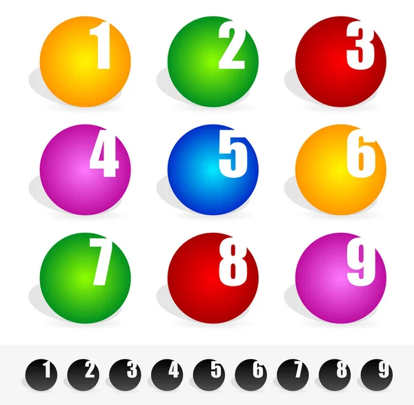 Círculos coloridos com números cortados neles . — Fotografia de Stock