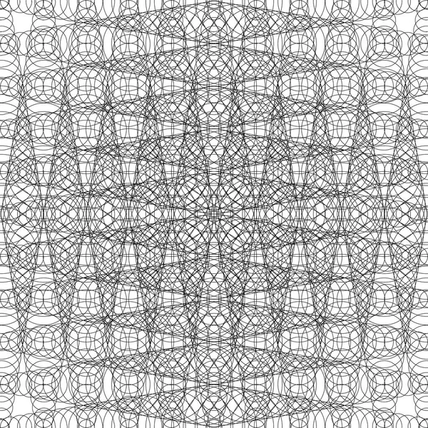 Black and white repeating pattern with abstract geometry — Stock Photo, Image