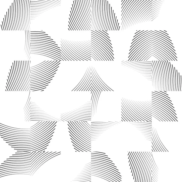 Líneas onduladas patrón repetible. Fondo vectorial blanco y negro —  Fotos de Stock