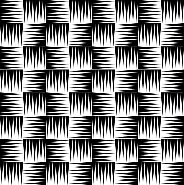 Black and white pattern of edgy, pointed shapes. Repeatable back — Stock Photo, Image