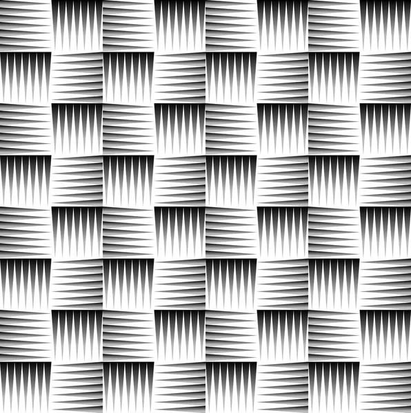 Black and white pattern of edgy, pointed shapes. Repeatable back — Stock Photo, Image