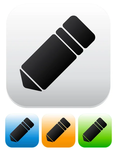 Különböző színű ceruzát ikonok — Stock Fotó