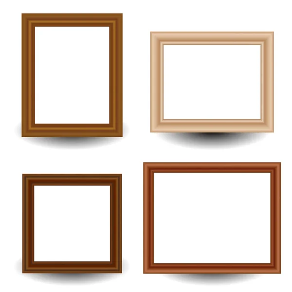 Sada 4 dřevěných obrazů, rámy fotografií. — Stock fotografie