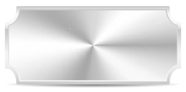 Placca metallica, placca Isolata su bianco con riempimento a gradiente conico — Foto Stock