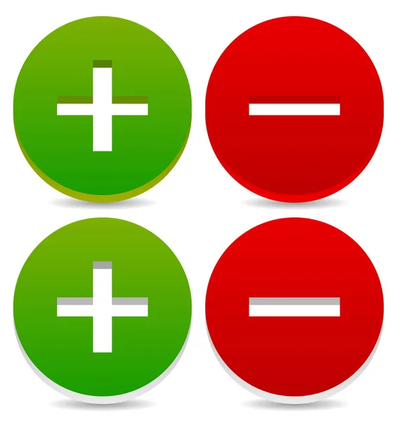 Plus and minus signs, symbols, vector eps 10 — Stock Photo, Image