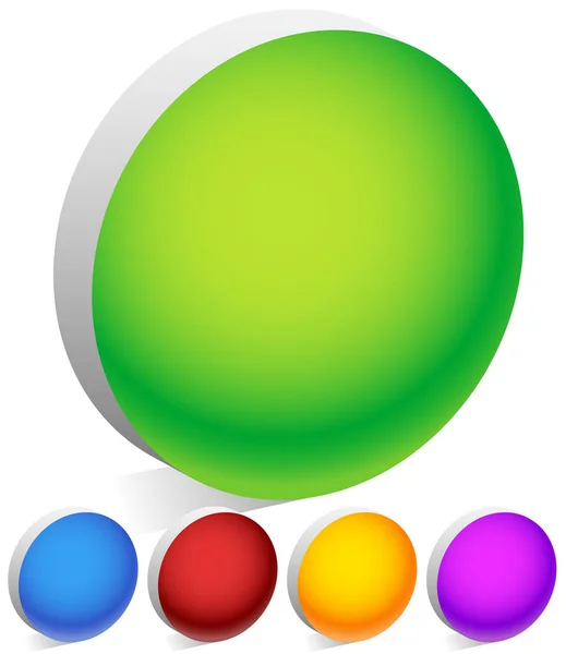 3D ronde / cirkel vormen met lege ruimte in levendige kleuren — Stockfoto