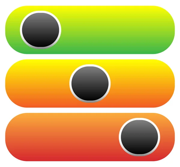 Горизонтальна кнопка живлення 3 без символу — стокове фото