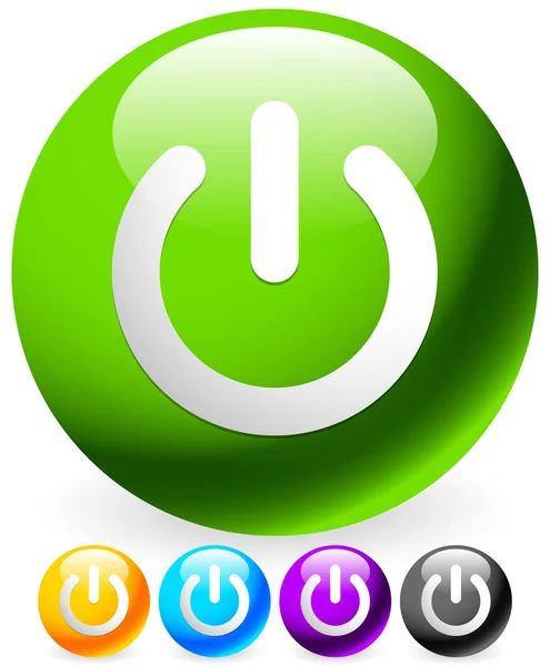 Strömbrytare, Power symbol vektor grafik (eps10) — Stockfoto