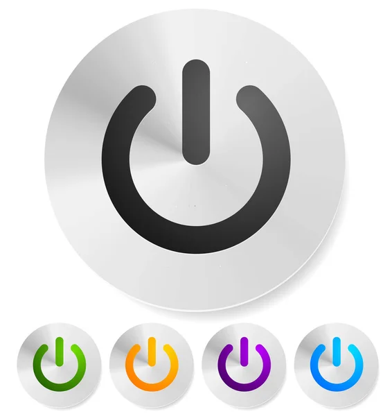 Pulsante di accensione, grafica Power symbol (eps10 ) — Foto Stock