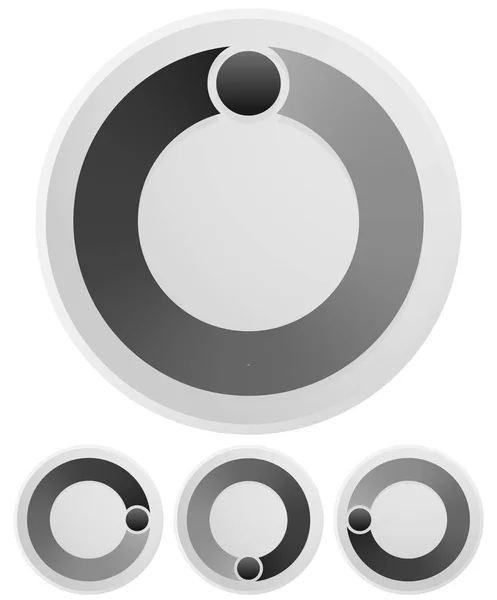 黒と白の preolader、バッファー図形、シンボル — ストック写真