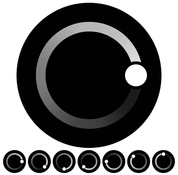 Zwart-wit preolader, buffer vorm, symbool — Stockfoto
