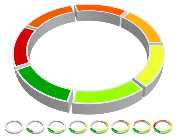 Indicador de progreso Circular-Círculo. Gráfico, Info gráficos / Prese — Foto de Stock