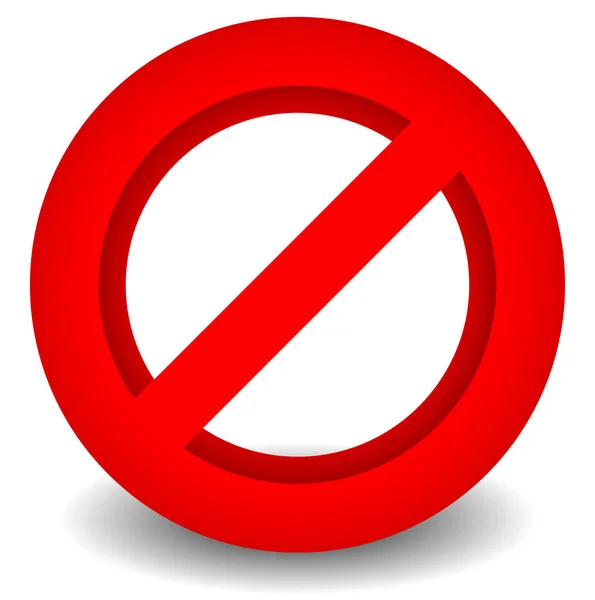 Prohibición roja, restricción - No hay señal de entrada. Ilustración —  Fotos de Stock
