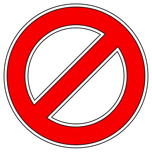 Prohibition, restriction, no entry sign. For no access, preventi — Stock Photo, Image