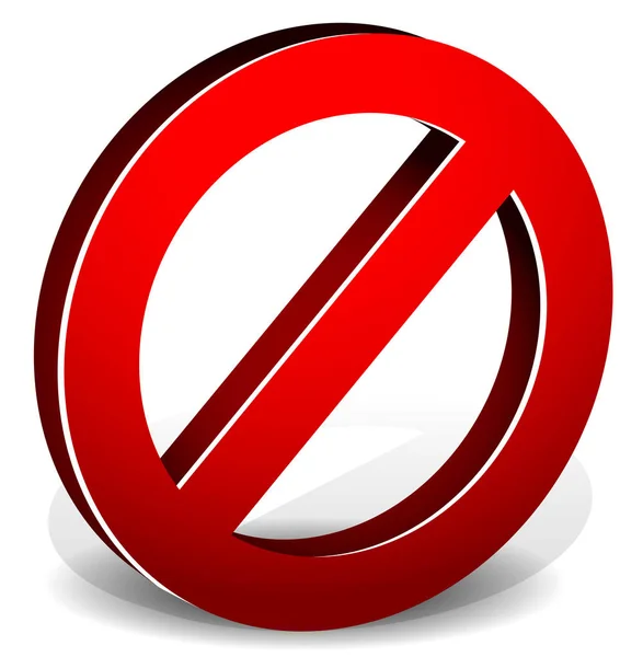 Rotes Verbot, Einschränkung - kein Einfahrtsschild. Illustrationen — Stockfoto