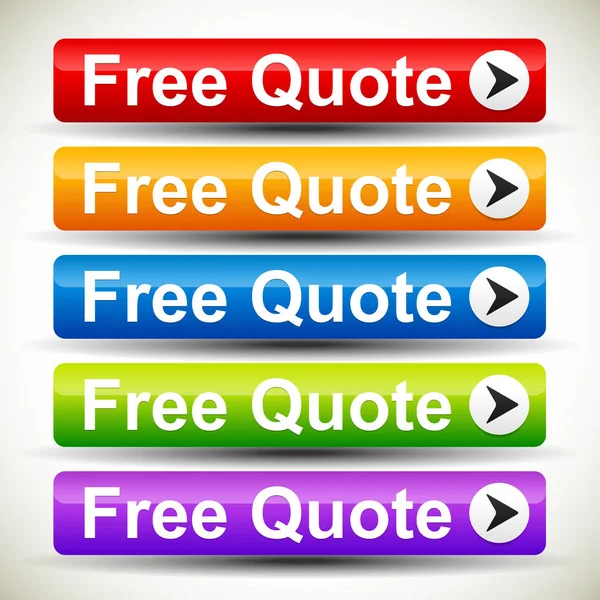 Colorful free quote call to action buttons — Stock Photo, Image