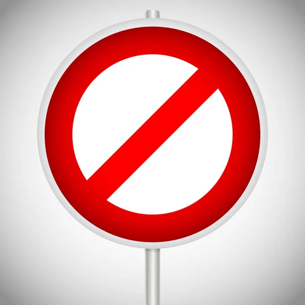 Red prohibition, restriction - No entry sign.  Illustratio — Stock Photo, Image