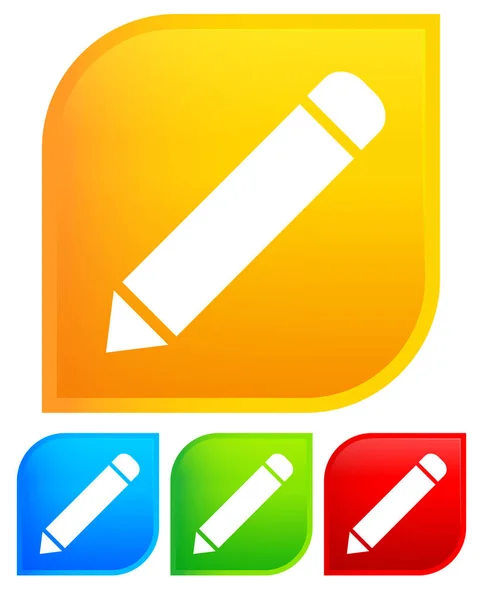 Pencil Icon set — Stock Photo, Image