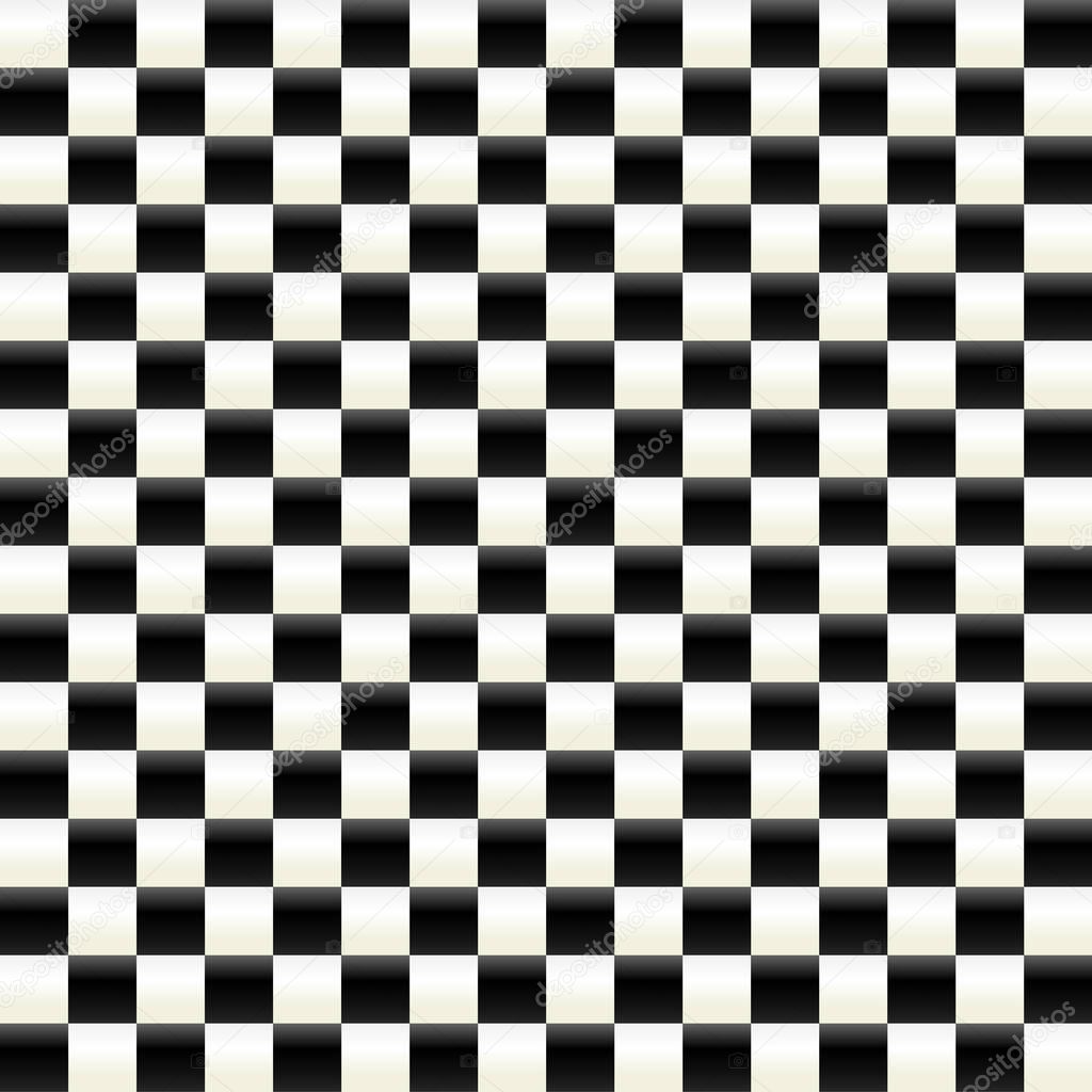 Illuminated checkered surface background 