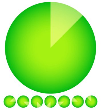 Dönen boş radar ekranı veya sonar ekran. Kesimli daireler