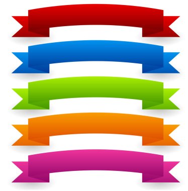 Renkli afiş set - kavisli, sürüm kemerli