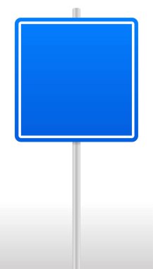 Boş yol işaret üzerine beyaz izole bir yayında