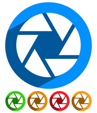 Fotoğraf kavramları için diyafram ile kamera deklanşör.