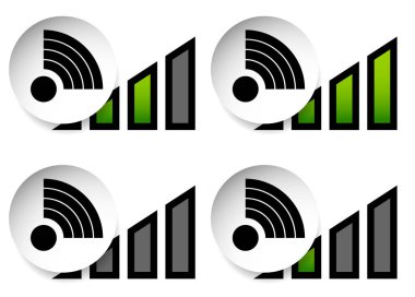 Sinyal stength gösterge seti. İnternet, Wi-Fi, Wireless Connecti