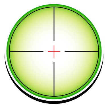 Beyaz üzerinde kavramsal dürbün ağı simgesi 