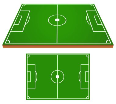 Yeşil Futbol saha şablonları