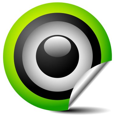 Soyma Sticker üzerinde basit hoparlör