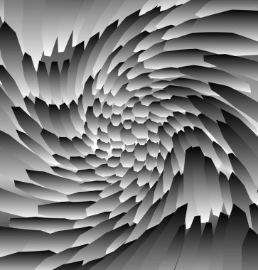 Kısa görüntü gibi soyut sanat, VEC üzerinde bükülmüş distorsiyon