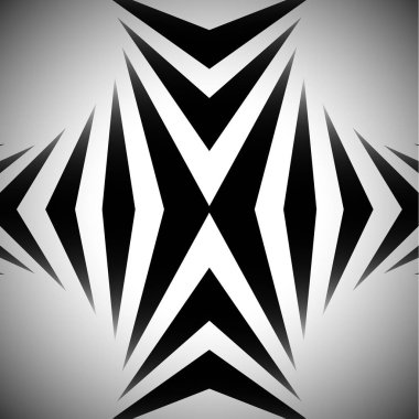 Soyut desen, arka plan siyah ve beyaz.