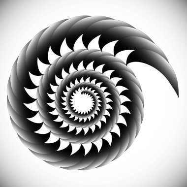 Soyut iplik, grafik şekiller dönen twirling. Spira