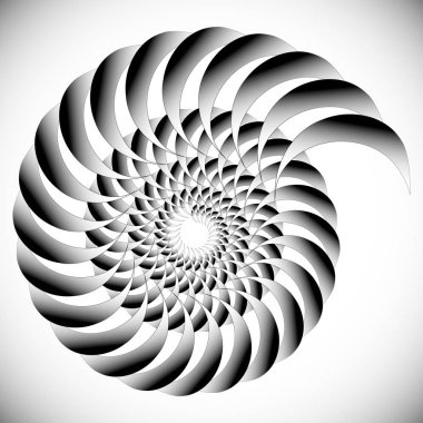 Soyut iplik, grafik şekiller dönen twirling. Spira