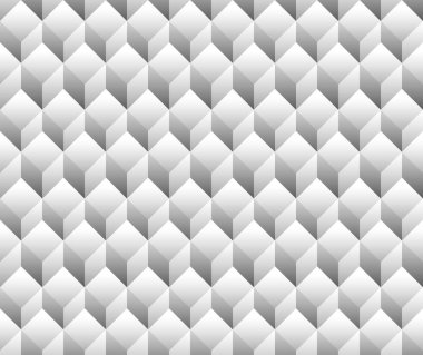 Gri tonlamalı 3d küp en az, tekrarlanabilir desen (basit sorunsuz,