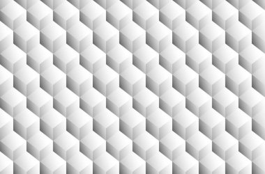 Gri tonlamalı 3d küp en az, tekrarlanabilir desen (basit sorunsuz,