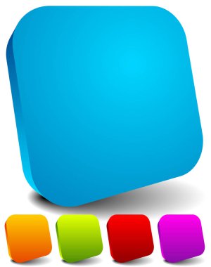 Boş alanı ile tur kareler. Beş renk kümesi.