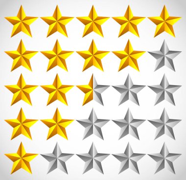 5 star star rating element.  graphics. clipart
