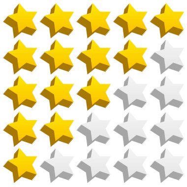 jaggy etkisi ile 3D rating yıldız