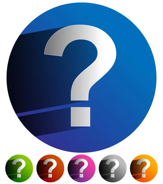 Question mark icon for related themes. Support, problem, questio — Stock Photo, Image