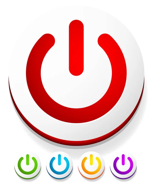 Botón de encendido, gráficos de símbolo de potencia (eps10 ) —  Fotos de Stock