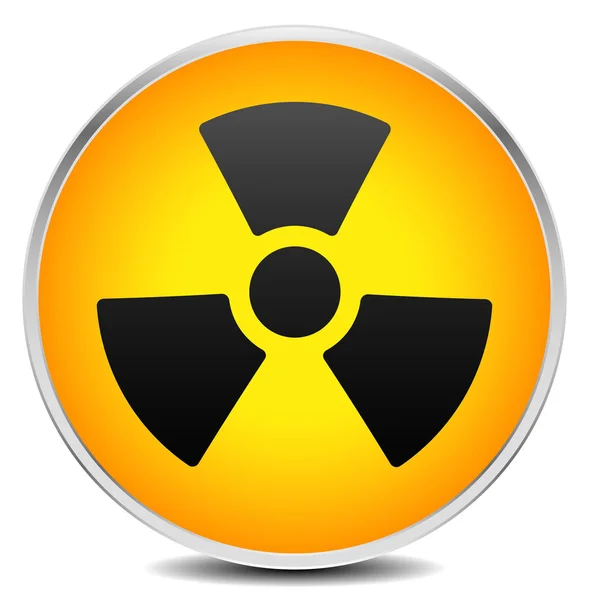 Prosty promieniowanie, Promieniotwórczość znak. Ilustracja EPS 10 — Zdjęcie stockowe