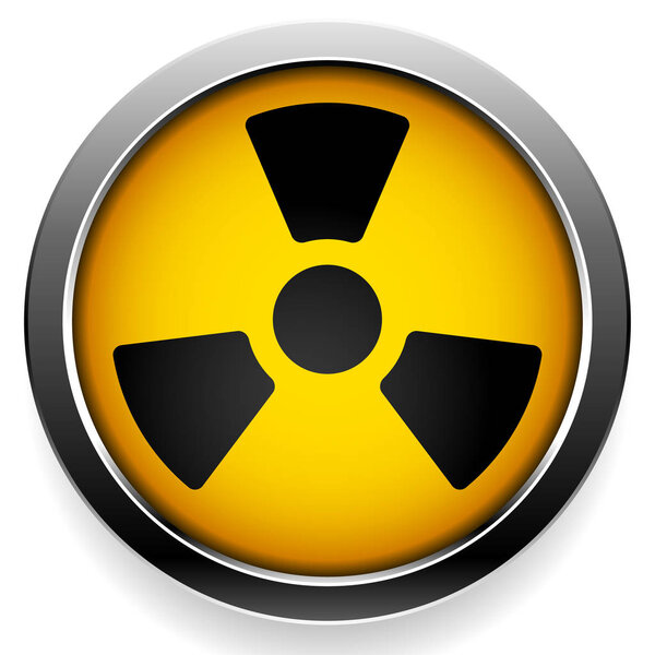 Radioactive symbol. Radiation icon.