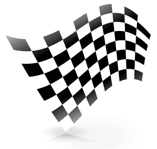 Checkered Racing Flag White — Stock Photo, Image