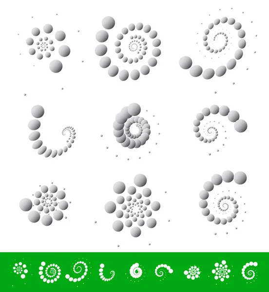 Elementos circulares. Motivos punteados con diferentes efectos de rotación — Foto de Stock